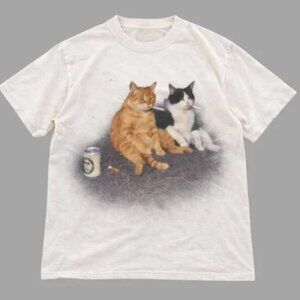 Smoking Cool Cats Graphic T-shirt